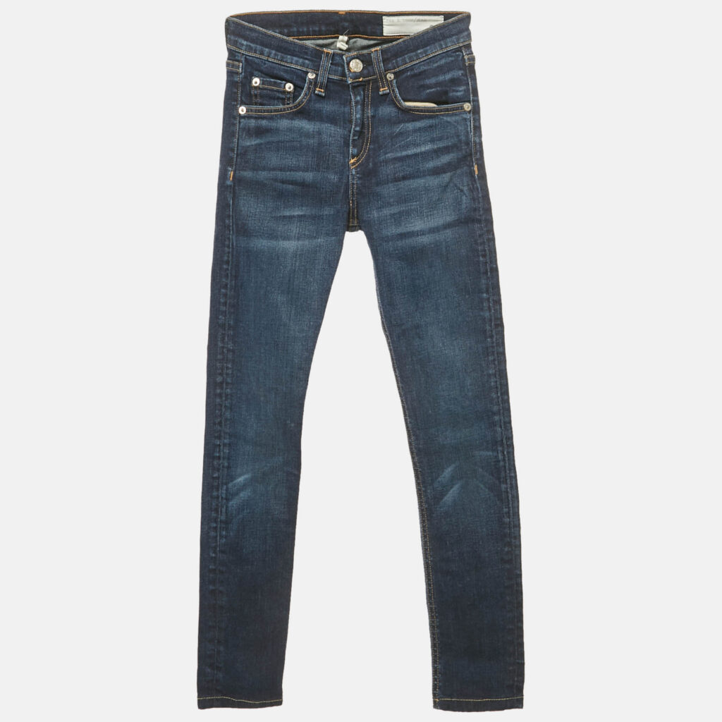 Rag & Bone Blue Denim High Rise Skinny jeans S Waist 24"