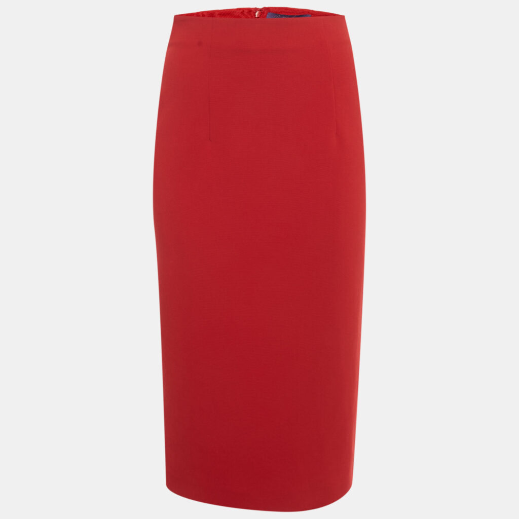 Ralph Lauren Collection Red Stretch Wool Pencil Skirt S Ralph Lauren Collection Red Stretch Wool Pencil Skirt S