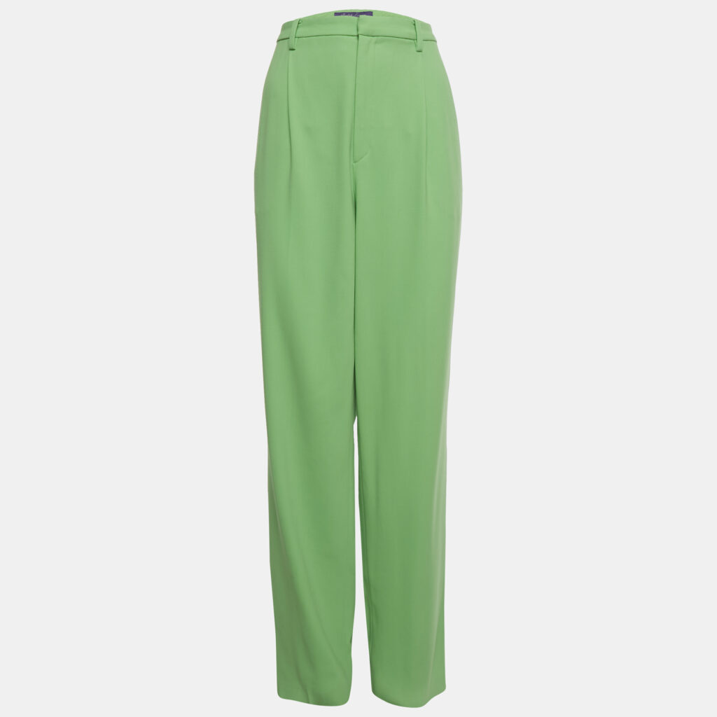 luxury-women-ralph-lauren-new-clothes-p1224766-001.jpg Ralph Lauren Green Wool Straight Leg Trousers M