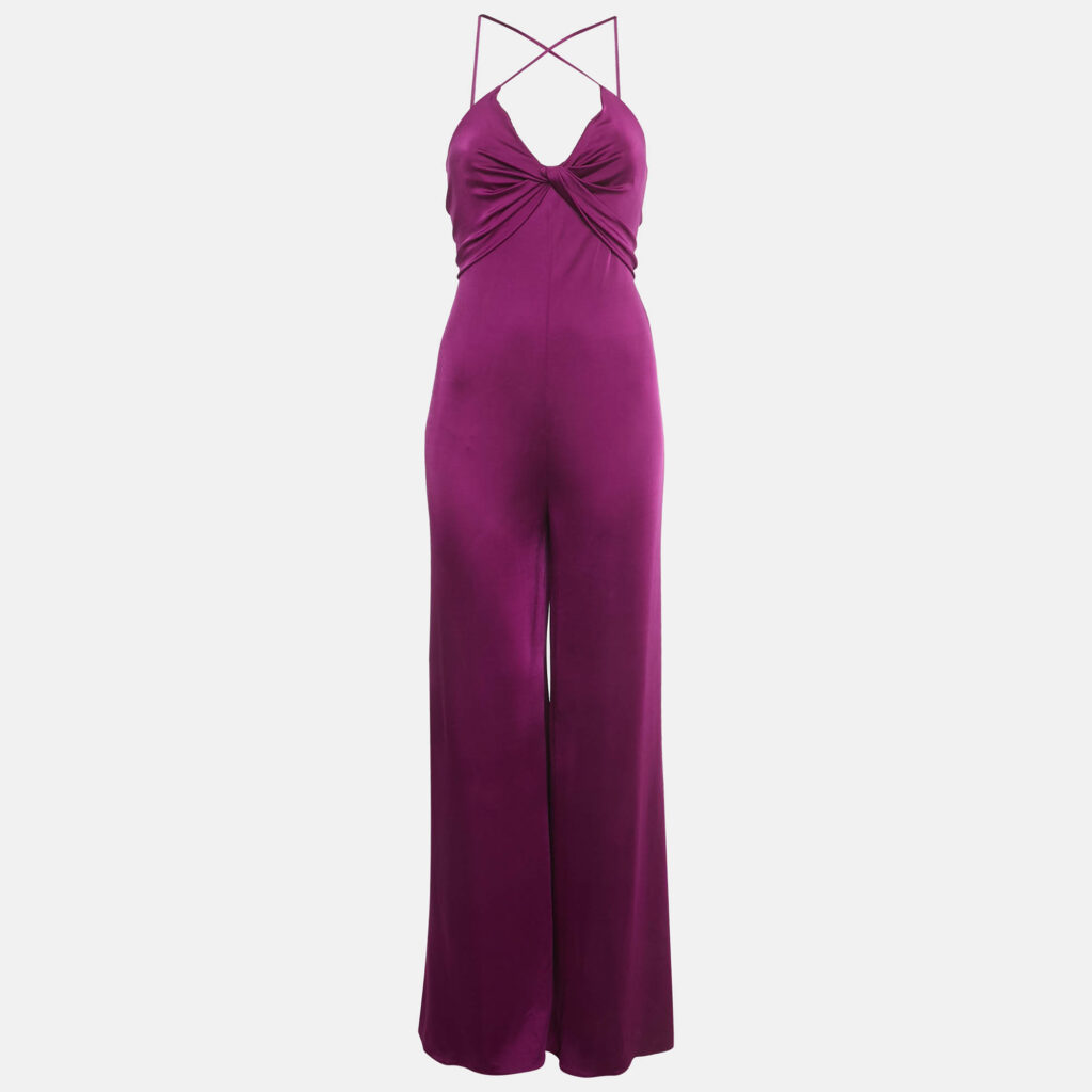 Ralph Lauren Purple Label Violet Jersey Strappy Jumpsuit S Ralph Lauren Purple Label Violet Jersey Strappy Jumpsuit S