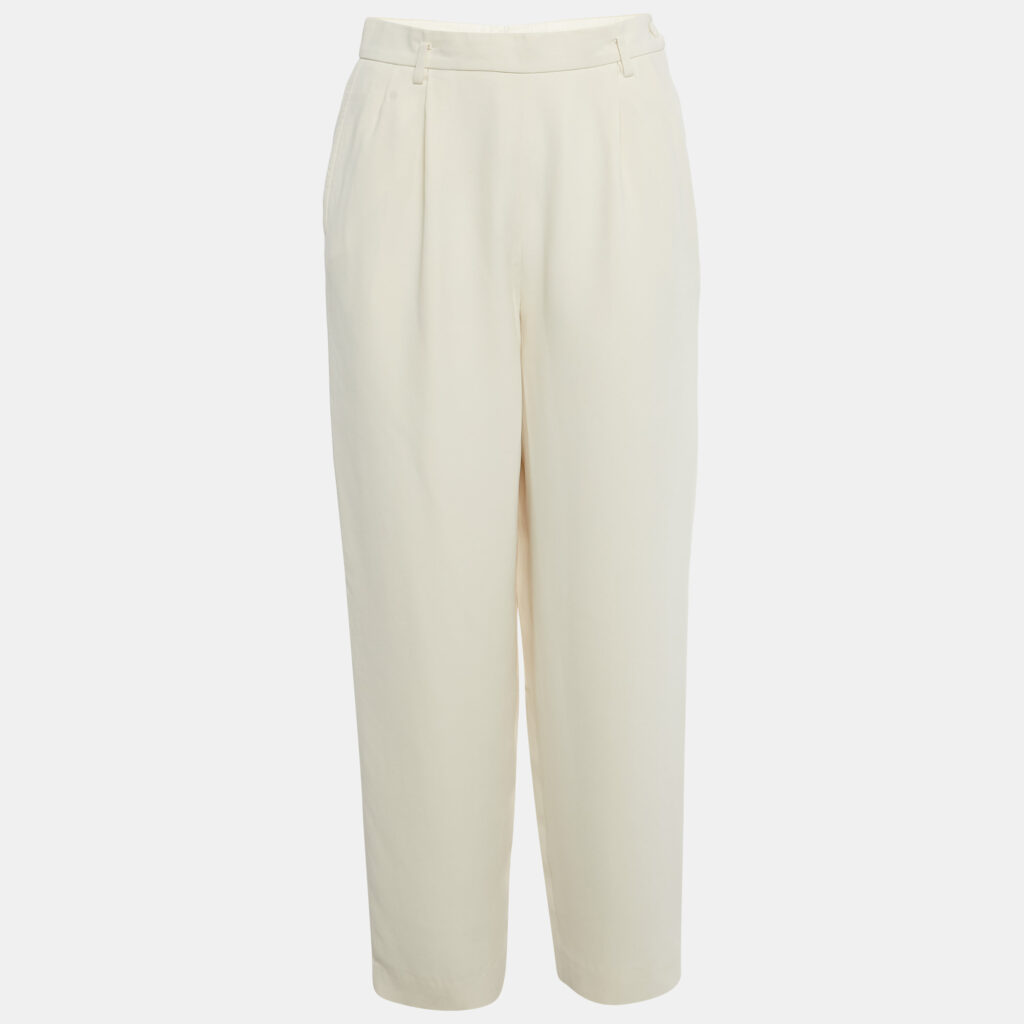 Ralph Lauren Purple Label Beige Silk Formal Trousers S Ralph Lauren Purple Label Beige Silk Formal Trousers S