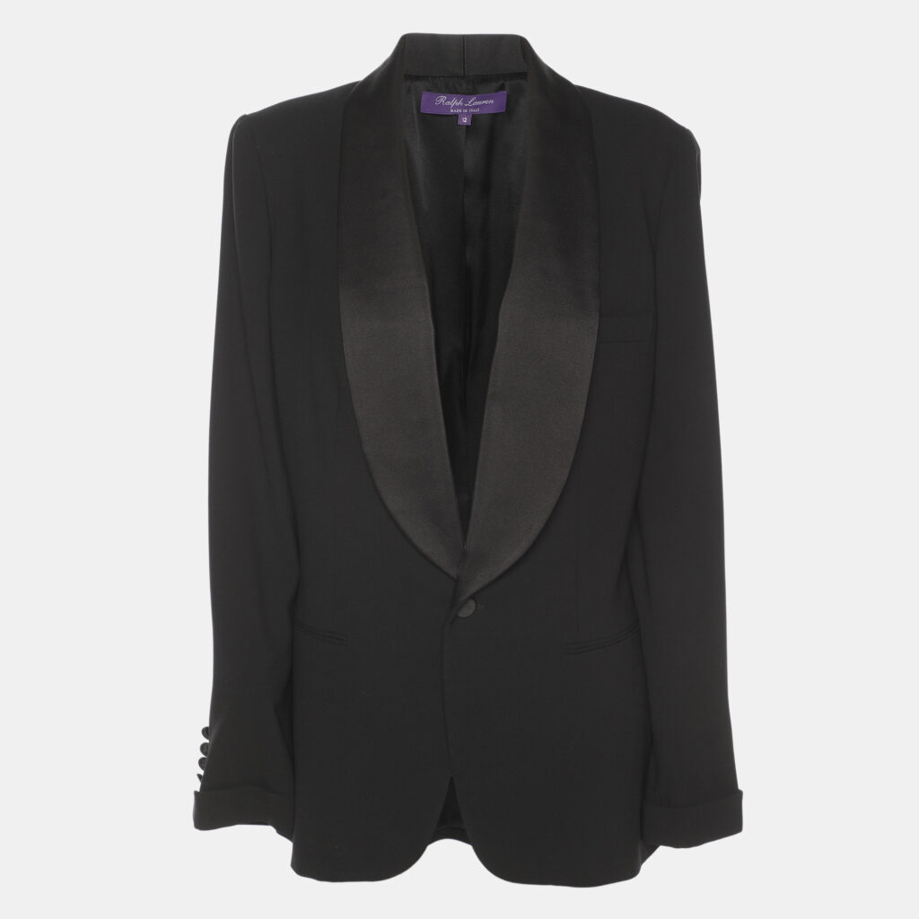 Ralph Lauren Purple Label Black Wool Single Breasted Tuxedo Jacket L Ralph Lauren Purple Label Black Wool Single Breasted Tuxedo Jacket L
