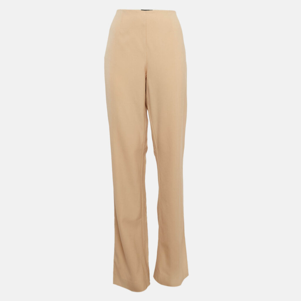 Ralph Lauren Beige Stretch Wool Straight Leg Trousers L Ralph Lauren Beige Stretch Wool Straight Leg Trousers L