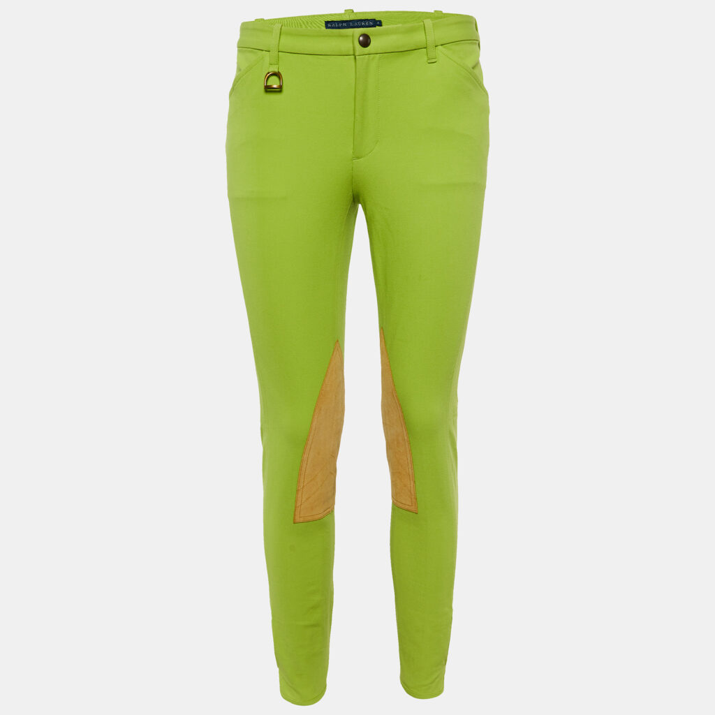 Ralph Lauren Green Stretch Cotton Patch Detail Jeans M/Waist 30"