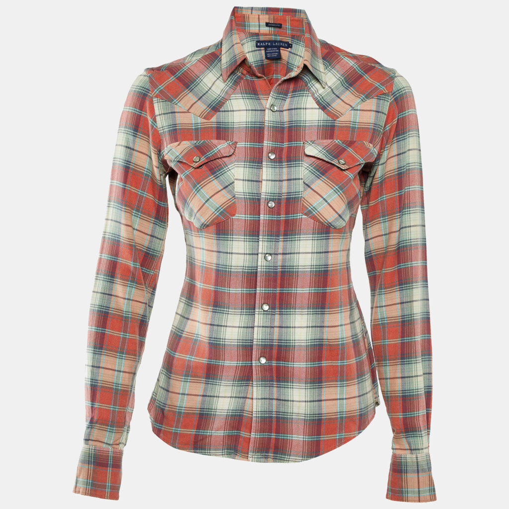 Ralph Lauren Multicolor Plaid Check Cotton Skinny Fit Shirt S