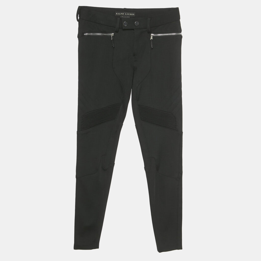 Ralph Lauren Black Zipper Detail Leggings S Ralph Lauren Black Zipper Detail Leggings S