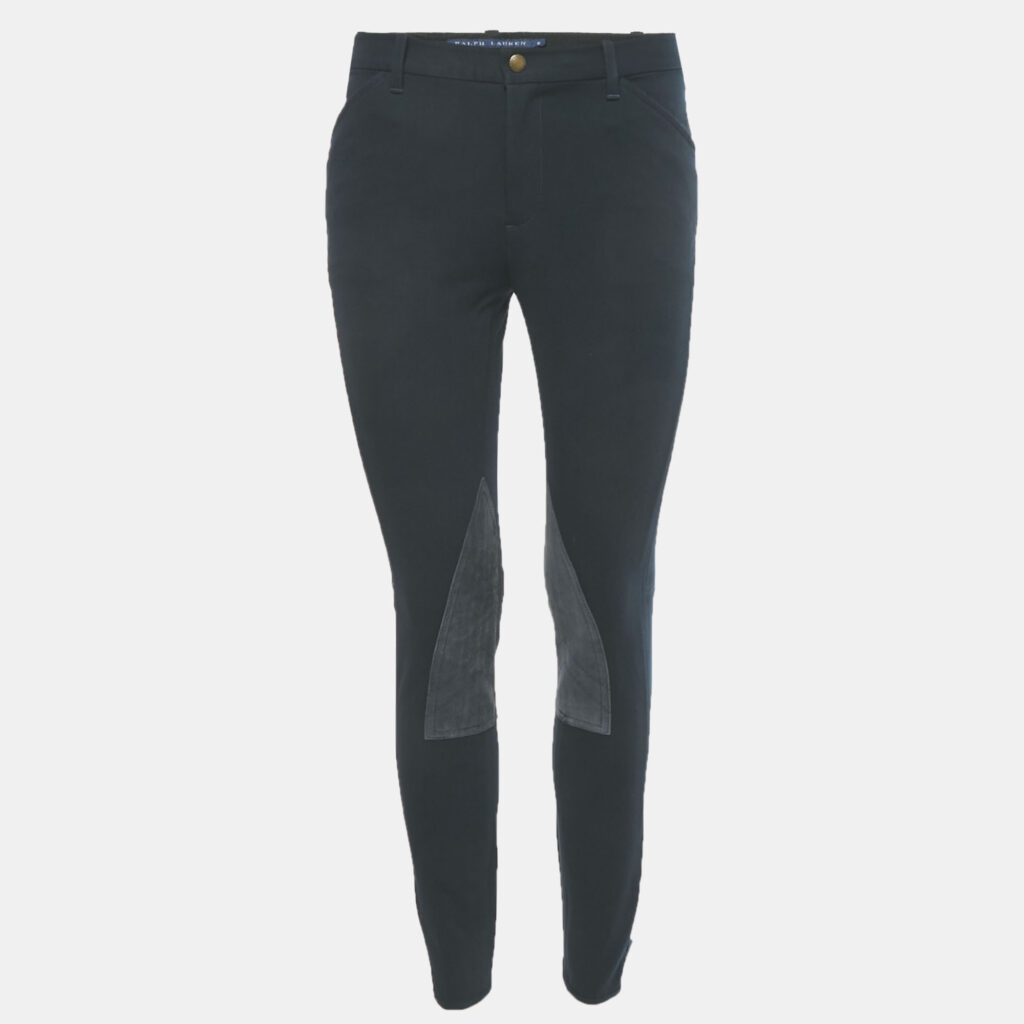 luxury-women-ralph-lauren-used-clothes-p1225080-002.jpg Ralph Lauren Blue Cotton Drill Suede Trim Breeches M
