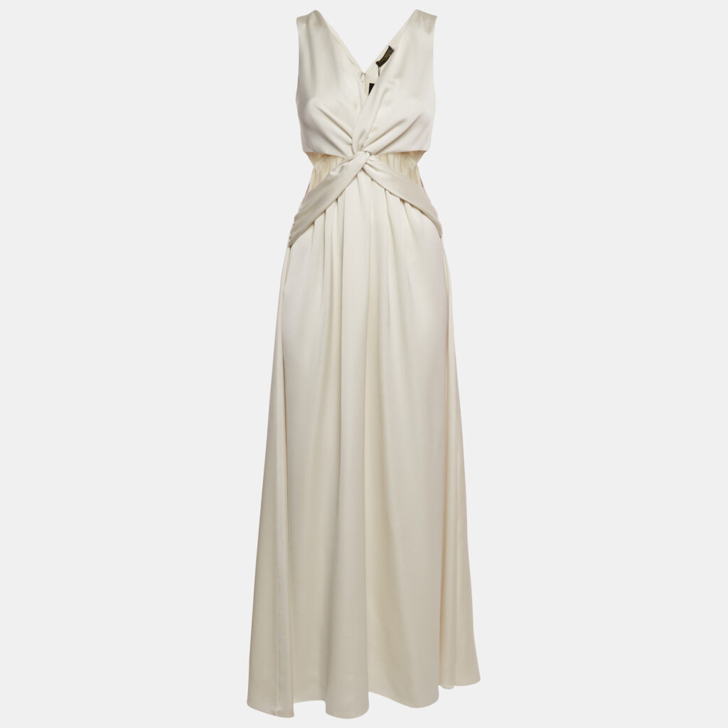 Ramy Brook Ivory White Satin Cut-Out Irene Dress XS Ramy Brook Ivory White Satin Cut-Out Irene Dress XS