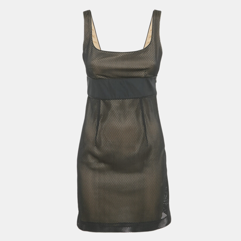 RED Valentino Black Mesh Sleeveless Mini Dress S RED Valentino Black Mesh Sleeveless Mini Dress S