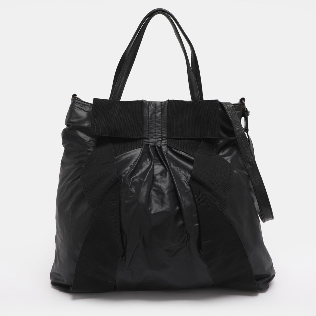 RED Valentino Bow Black Nylon Tote RED Valentino Bow Black Nylon Tote