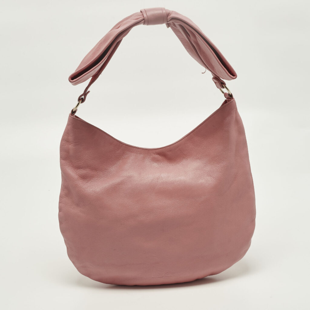 RED Valentino Bow Pink Leather Hobo RED Valentino Bow Pink Leather Hobo