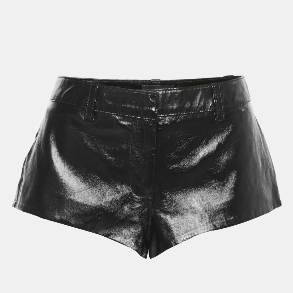 Retrofete Black Real Leather Hot Pants M Retrofete Black Real Leather Hot Pants M