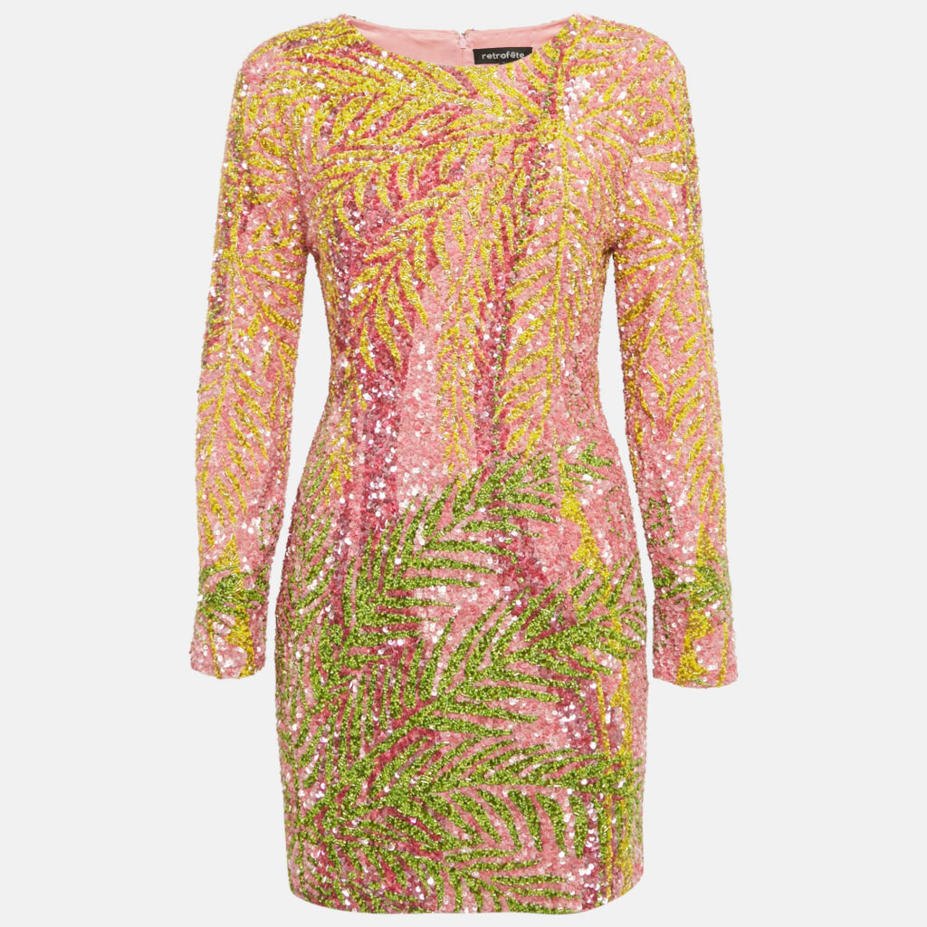 luxury-women-retrofete-used-clothes-p1239868-001-1.jpg Retrofete Multicolor Sequin Nikki Mini Dress M