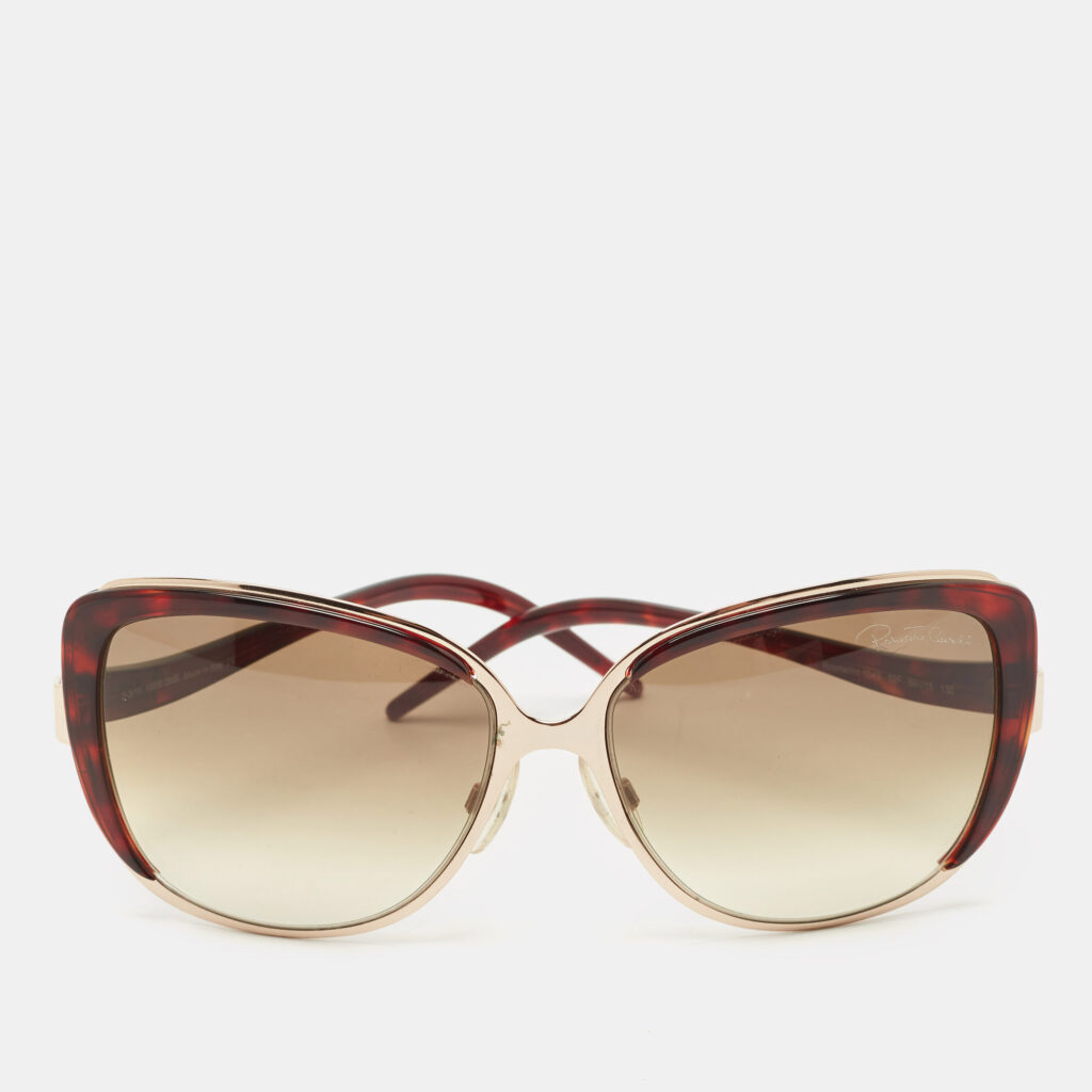 Roberto Cavalli Brown Gradient Rosmarino 654S Oversized Sunglasses Roberto Cavalli Brown Gradient Rosmarino 654S Oversized Sunglasses