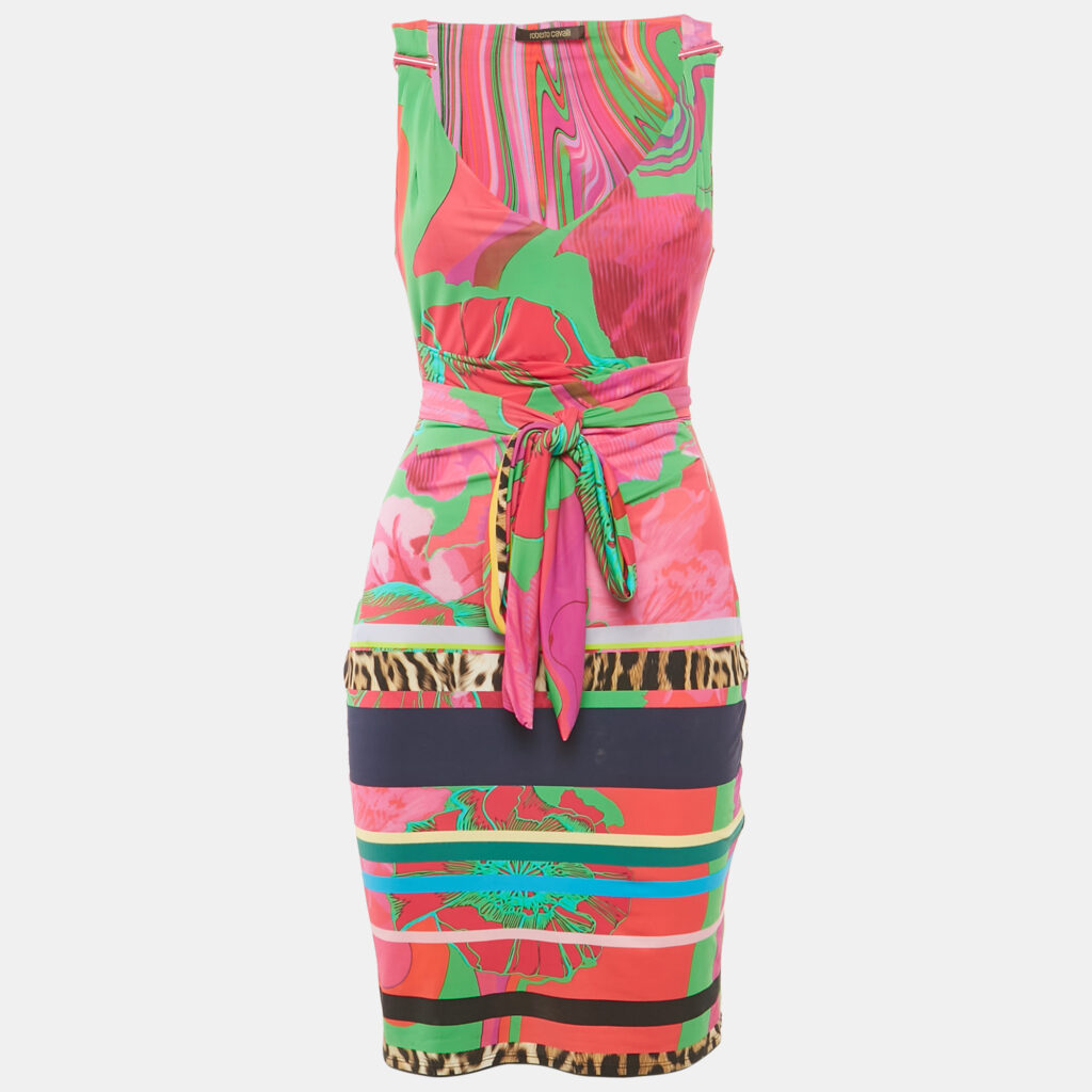luxury-women-roberto-cavalli-used-clothes-p1170140-003-1.jpg Roberto Cavalli Pink Printed Jersey Mini Dress S