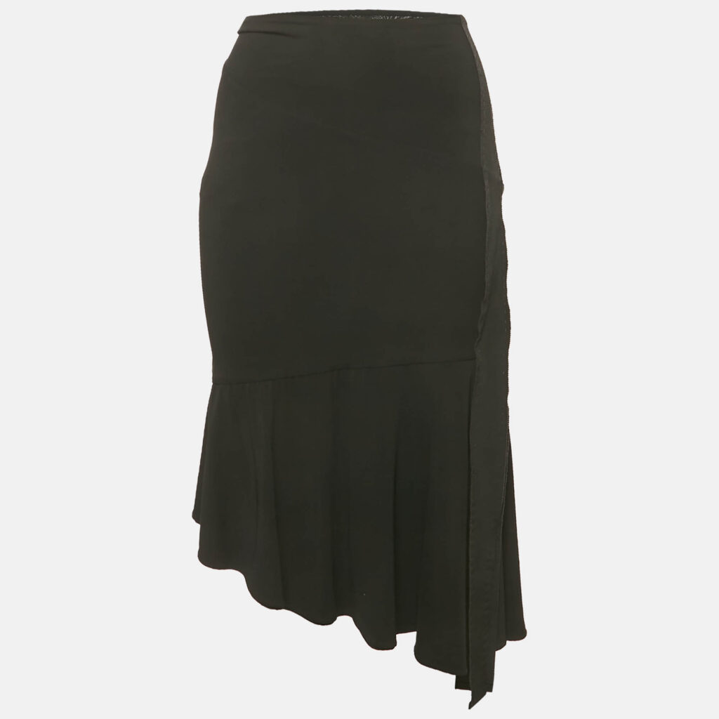 Roberto Cavalli Black Jersey Flared Short Skirt M Roberto Cavalli Black Jersey Flared Short Skirt M