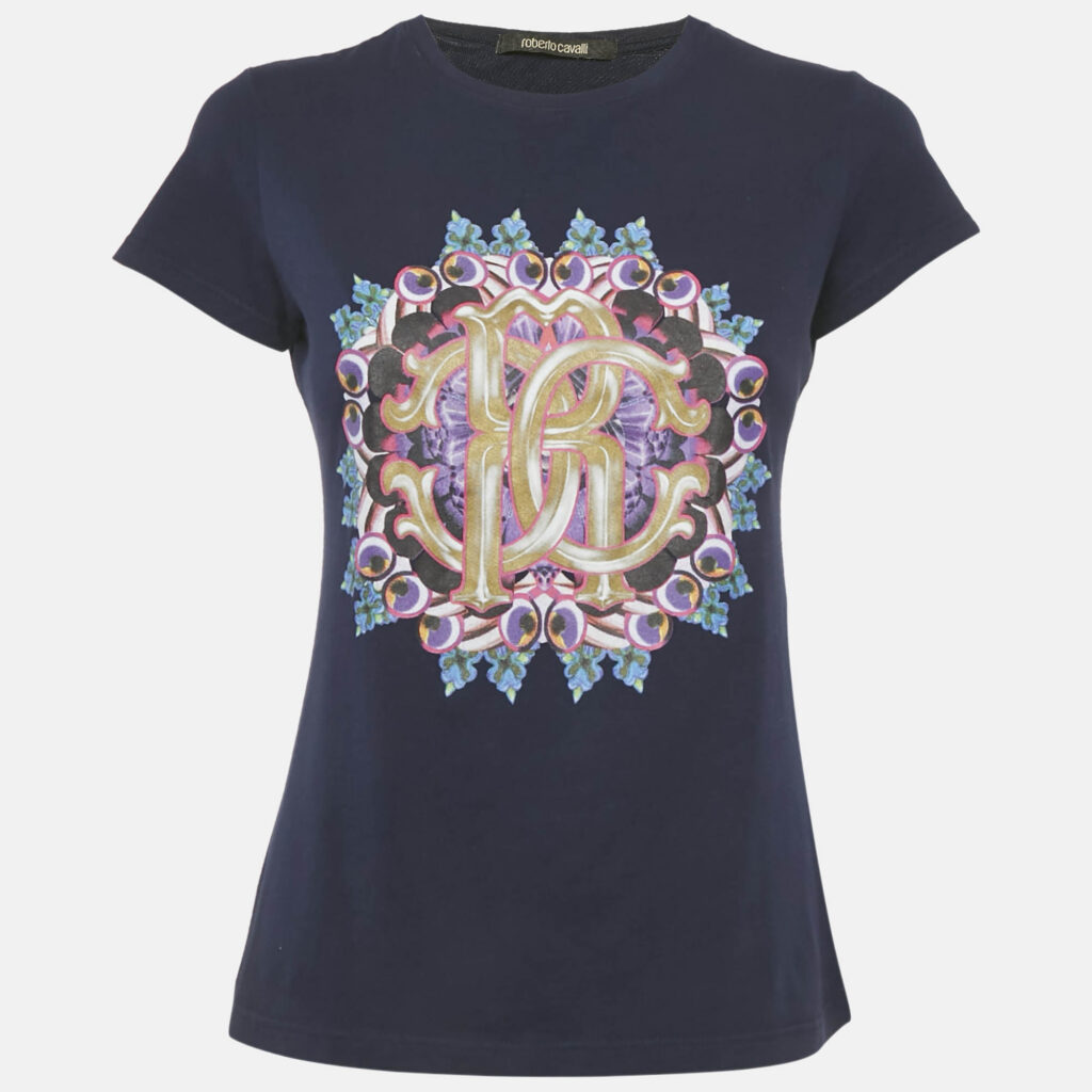 Roberto Cavalli Printed Cotton T-Shirt M