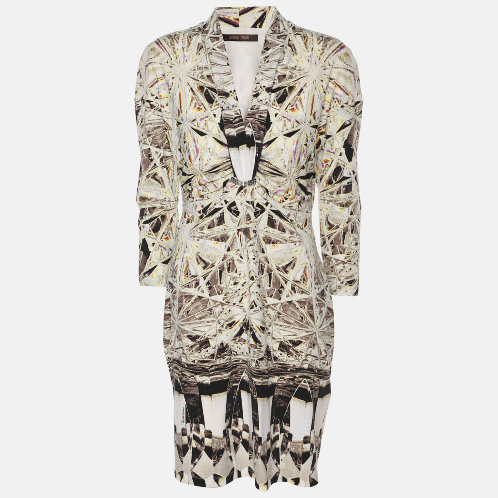 luxury-women-roberto-cavalli-used-clothes-p1225989-001-1.jpg Roberto Cavalli Multicolor Printed Stretch Satin Mini Dress M
