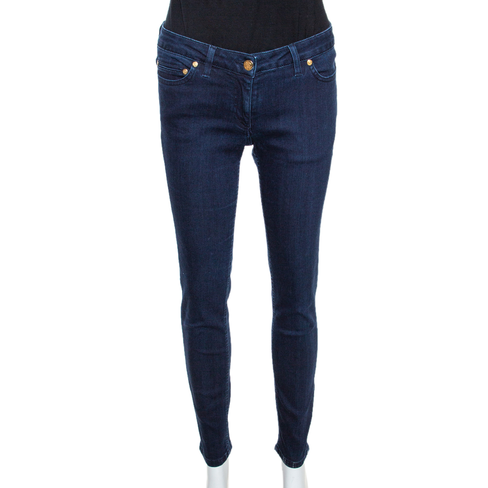 Roberto Cavalli Indigo Denim Tapered Fitted Jeans M Roberto Cavalli Indigo Denim Tapered Fitted Jeans M