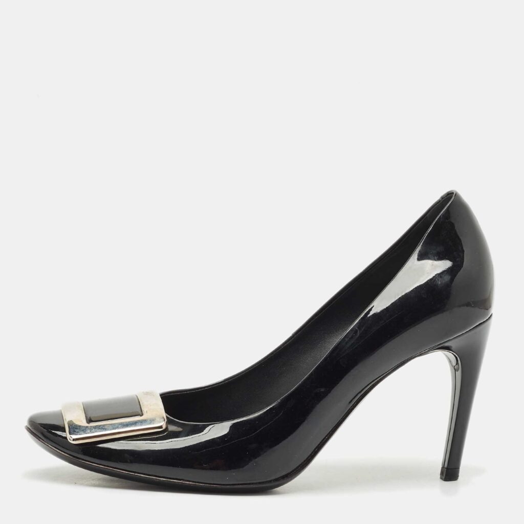 Roger Vivier Black Patent Leather Trompette Pumps Size 38 Roger Vivier Black Patent Leather Trompette Pumps Size 38