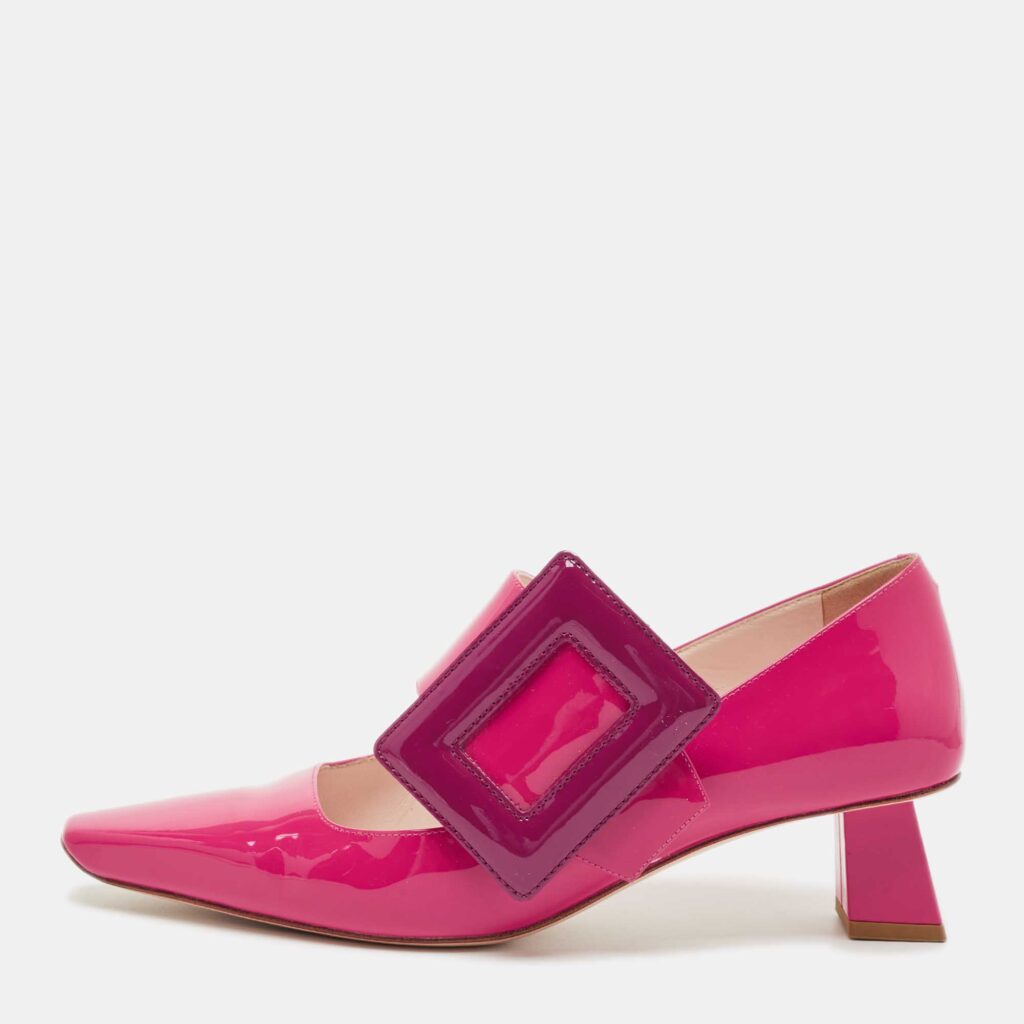 Roger Vivier Two Tone Patent Leather Mary Jane Pumps Size 37 Roger Vivier Two Tone Patent Leather Mary Jane Pumps Size 37