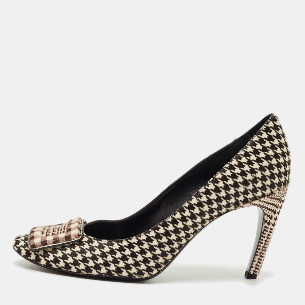 Roger Vivier Brown/Cream Calf Hair Trompette Pumps Size 40 Roger Vivier Brown/Cream Calf Hair Trompette Pumps Size 40