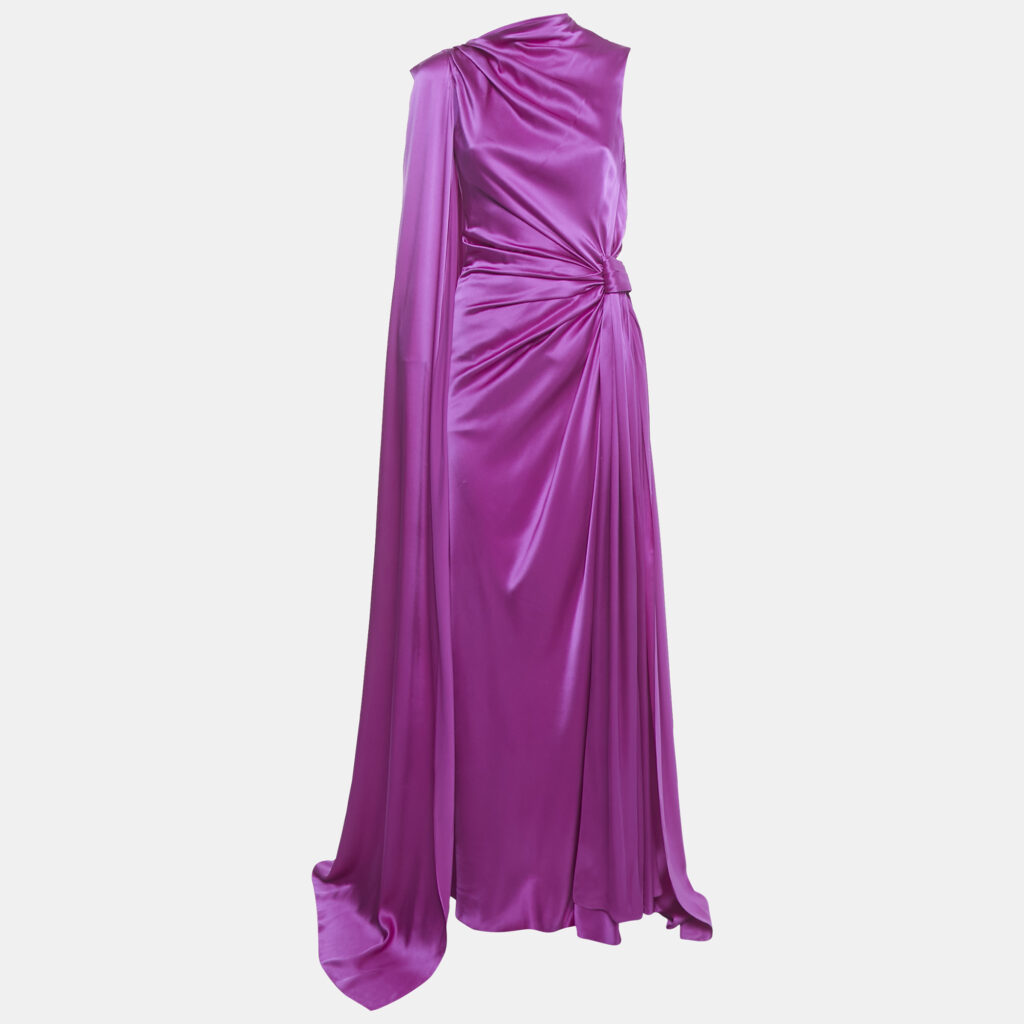 Roksanda Pink Silk Asymmetric Drape Orien Gown S Roksanda Pink Silk Asymmetric Drape Orien Gown S