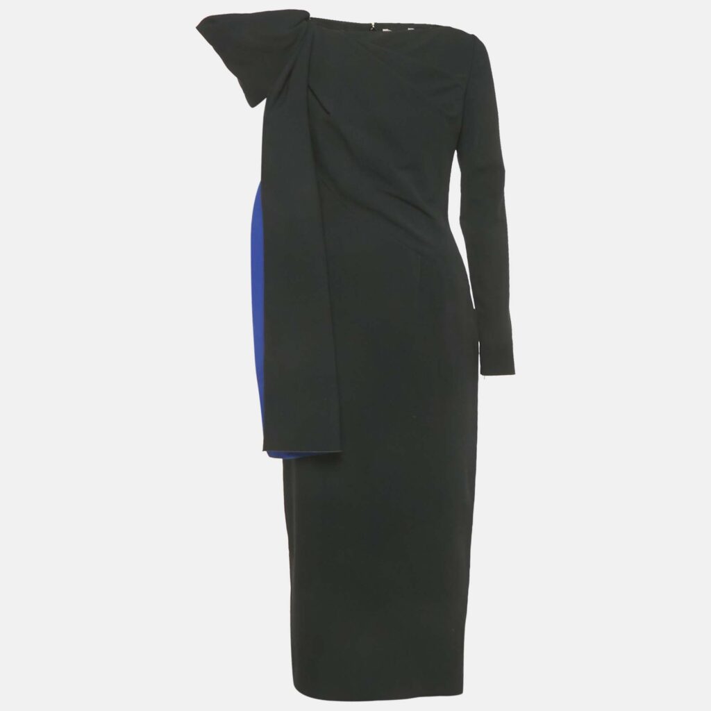 Roksanda Black Crepe Margarida Midi Dress M Roksanda Black Crepe Margarida Midi Dress M