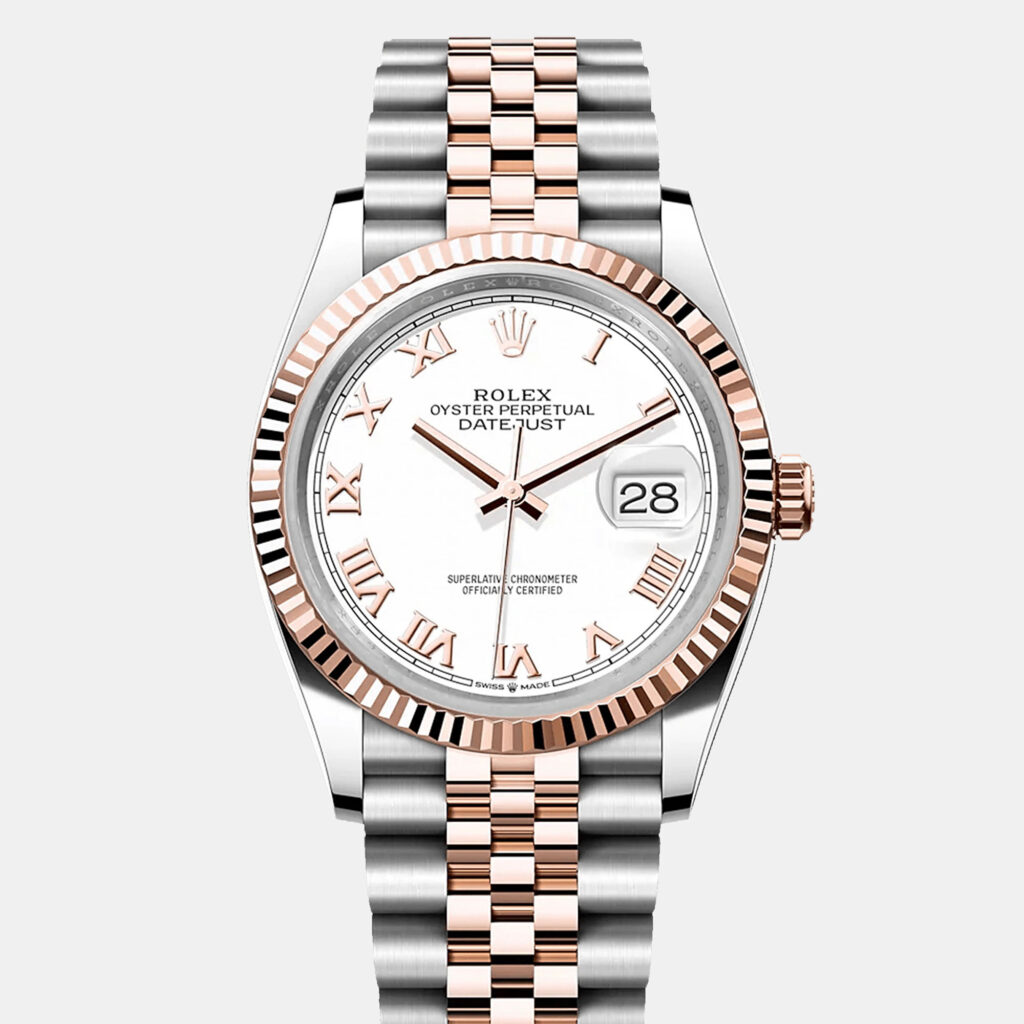 Rolex Datejust 126231-0015 Automatic White 18K Rose Gold Stainless Steel Women’s Wristwatch 36 mm Rolex Datejust 126231-0015 Automatic White 18K Rose Gold Stainless Steel Women’s Wristwatch 36 mm