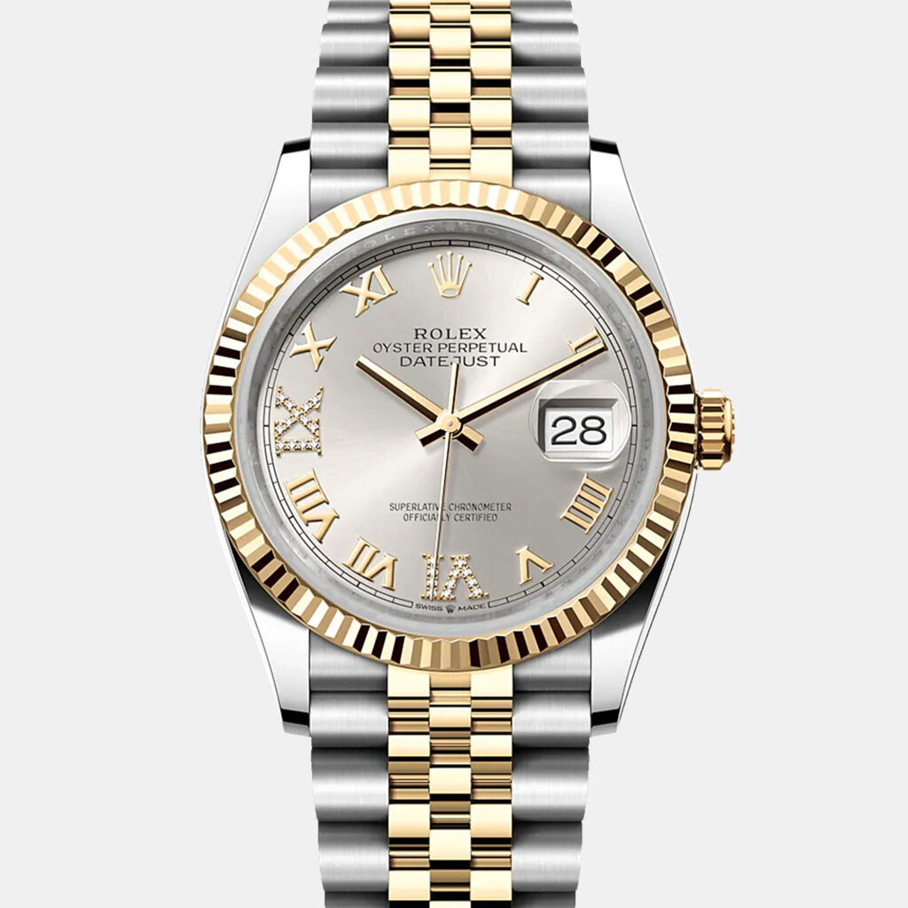 Rolex Datejust 126233-0031 Automatic Silver Diamond 18K Yellow Gold Stainless Steel Women’s Wristwatch 36 mm Rolex Datejust 126233-0031 Automatic Silver Diamond 18K Yellow Gold Stainless Steel Women’s Wristwatch 36 mm