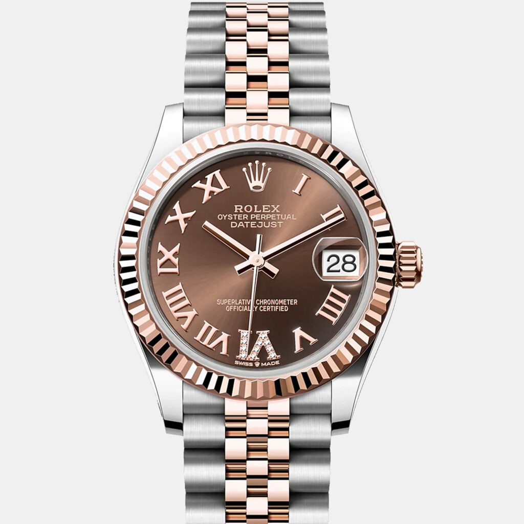 luxury-women-rolex-new-watches-p1220922-013-1.jpeg Rolex Datejust 278271-0004 Automatic Chocolate Diamond 18K Rose Gold Stainless Steel Women’s Wristwatch 31 mm
