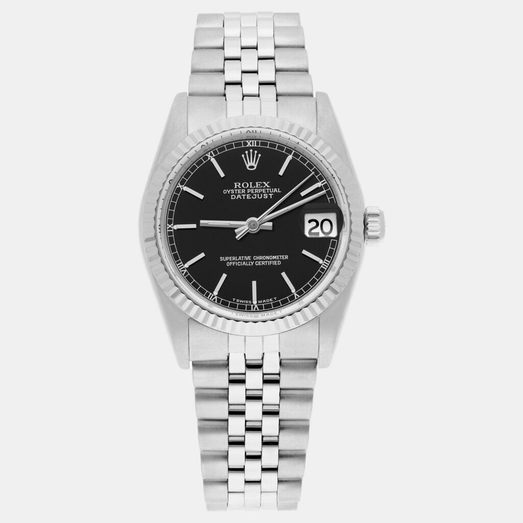 Rolex Datejust 68274 Automatic Black Stainless Steel Women's Wristwatch 31 mm Rolex Datejust 68274 Automatic Black Stainless Steel Women's Wristwatch 31 mm