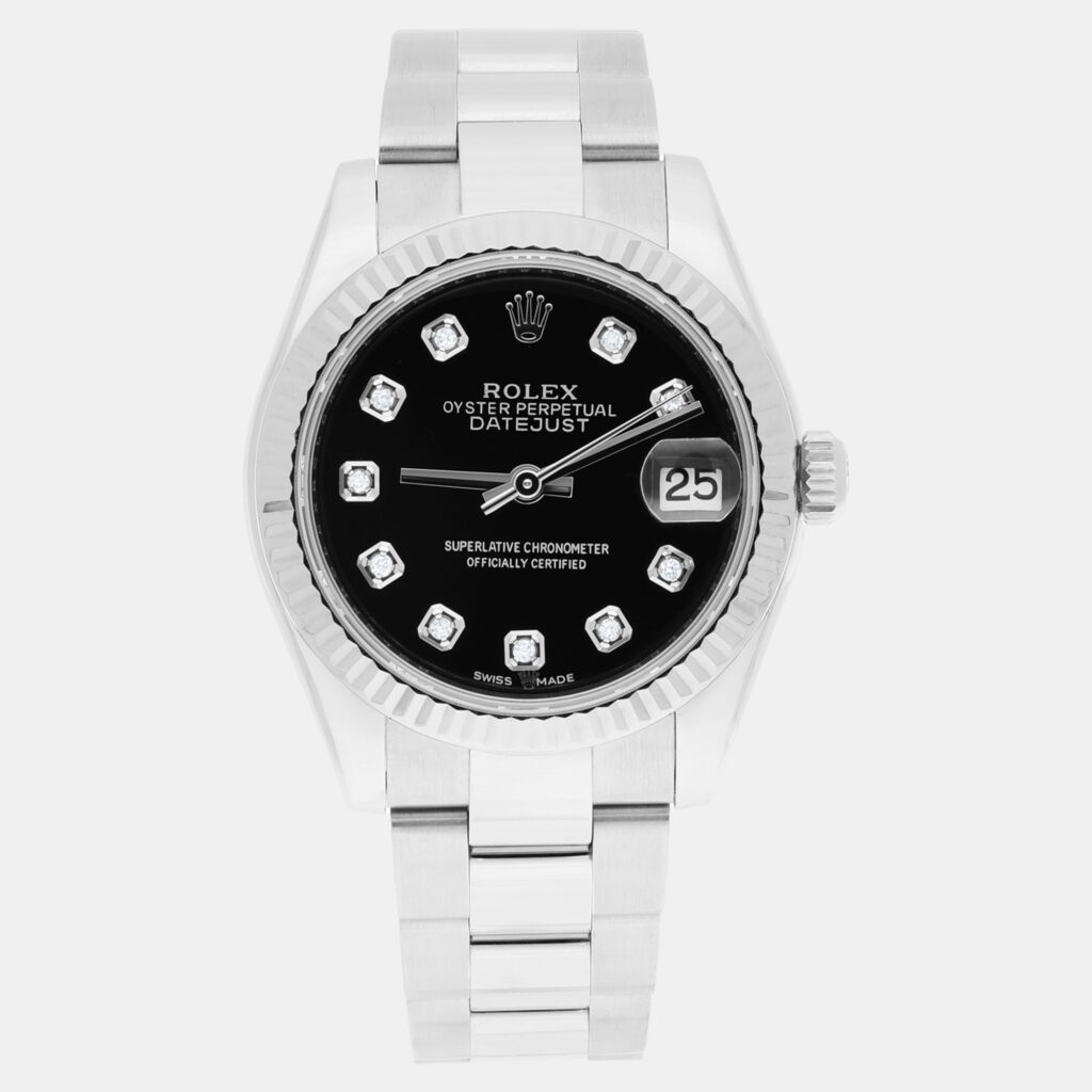 Rolex Datejust 178274 Automatic Black Stainless Steel Women's Wristwatch 31 mm Rolex Datejust 178274 Automatic Black Stainless Steel Women's Wristwatch 31 mm