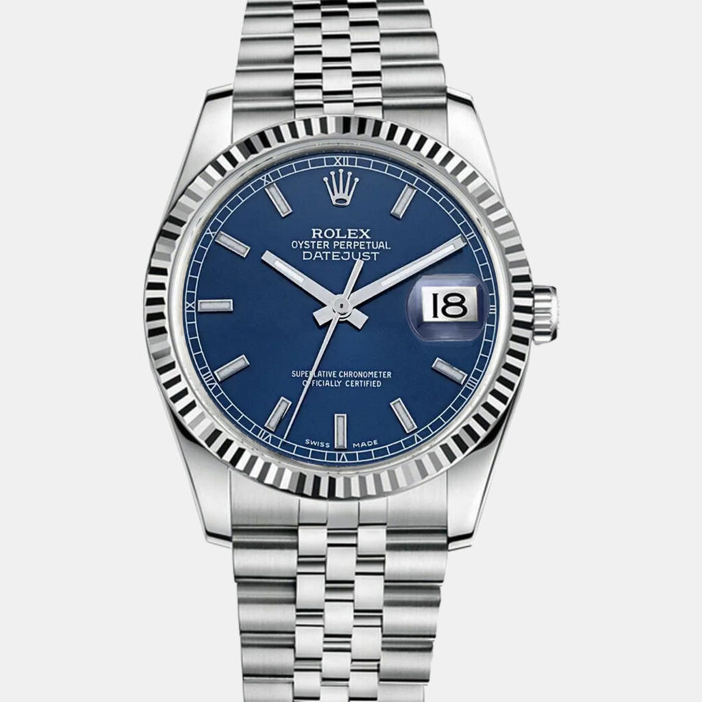 Rolex Datejust 116234 Automatic Blue 18k White Gold Stainless Steel Women's Wristwatch 36 mm Rolex Datejust 116234 Automatic Blue 18k White Gold Stainless Steel Women's Wristwatch 36 mm