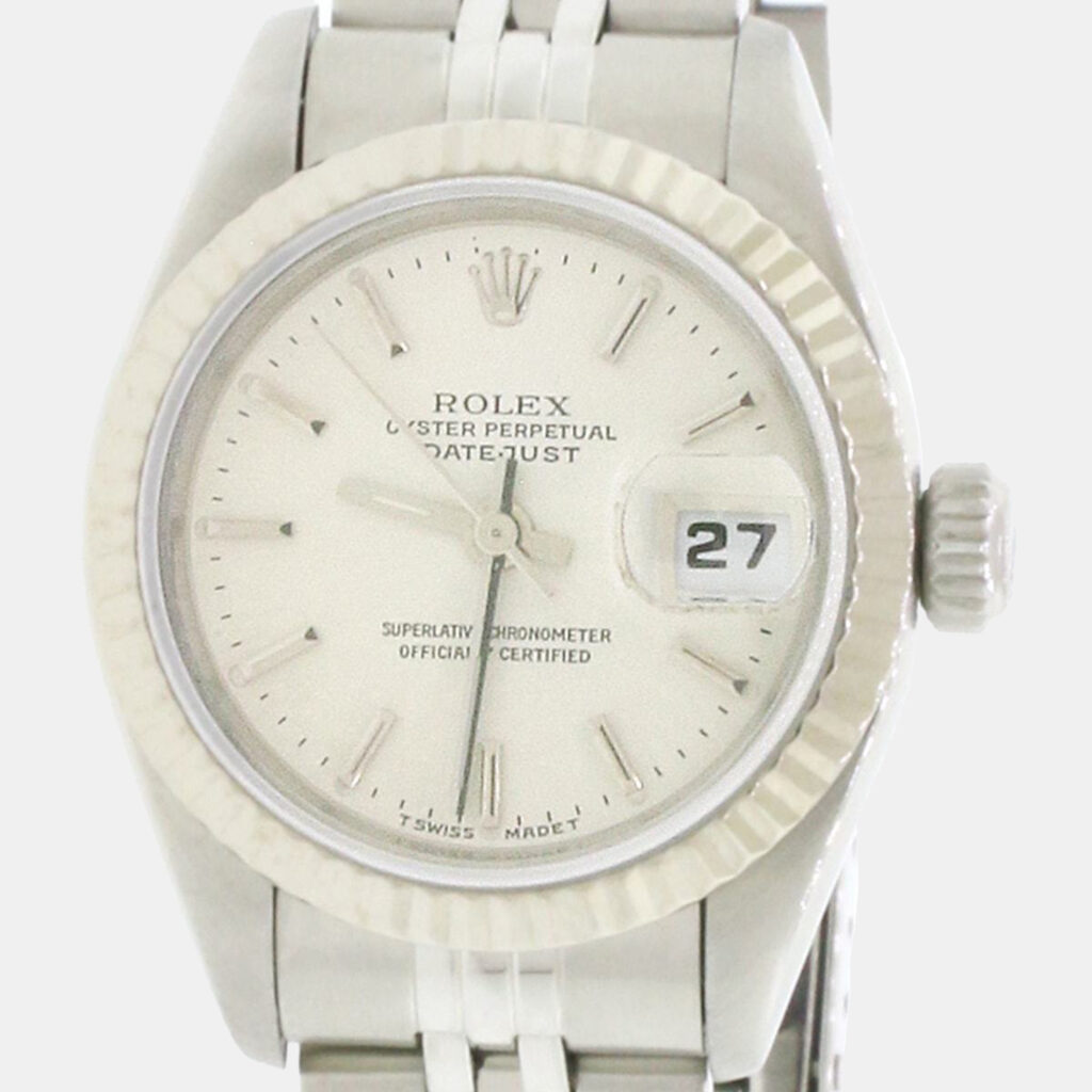 Rolex Datejust 69174 Automatic Silver 18k White Gold Stainless Steel Women's Wristwatch 26 mm Rolex Datejust 69174 Automatic Silver 18k White Gold Stainless Steel Women's Wristwatch 26 mm