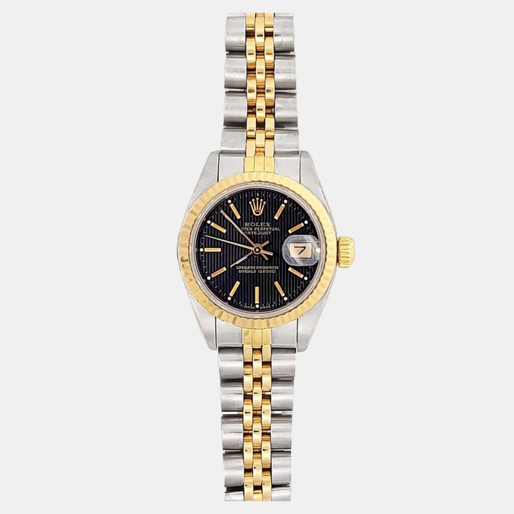Rolex Datejust 69173 Automatic Black 18k Yellow Gold Stainless Steel Women's Wristwatch 26 mm Rolex Datejust 69173 Automatic Black 18k Yellow Gold Stainless Steel Women's Wristwatch 26 mm