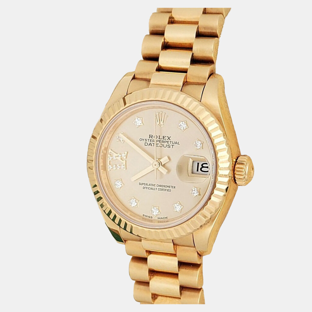 Rolex President Datejust 279178 Automatic Diamond 18K Yellow Gold Women’s Wristwatch 28 mm Rolex President Datejust 279178 Automatic Diamond 18K Yellow Gold Women’s Wristwatch 28 mm