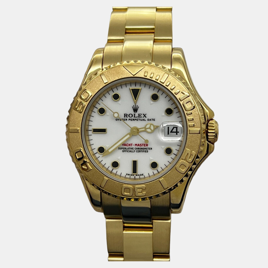 Rolex Yacht-Master 168628 Automatic White 18k Yellow Gold Women's Wristwatch 35 mm Rolex Yacht-Master 168628 Automatic White 18k Yellow Gold Women's Wristwatch 35 mm