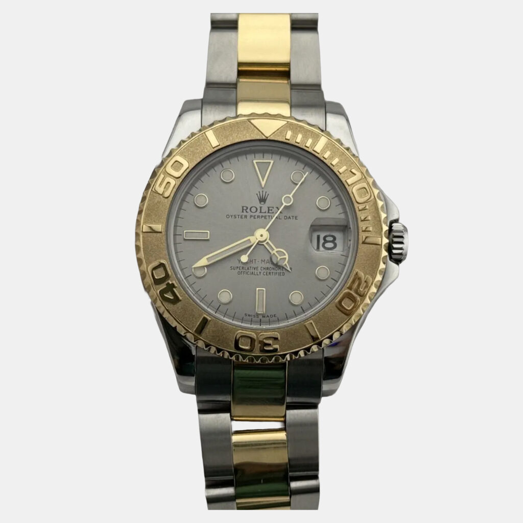 Rolex Yacht-Master Midsize 168623 Automatic Silver 18K Yellow Gold & Stainless Steel Women's Wristwatch 35mm Rolex Yacht-Master Midsize 168623 Automatic Silver 18K Yellow Gold & Stainless Steel Women's Wristwatch 35mm