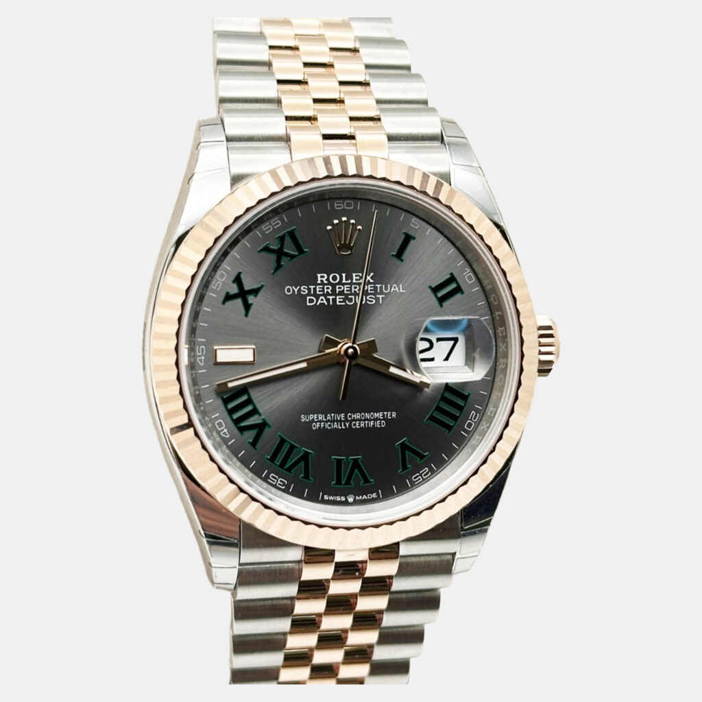luxury-women-rolex-used-watches-p1221949-017-1.jpg Rolex Datejust 126231 Automatic Wimbledon 18K Rose Gold & Stainless Steel Women's Wristwatch 36 mm