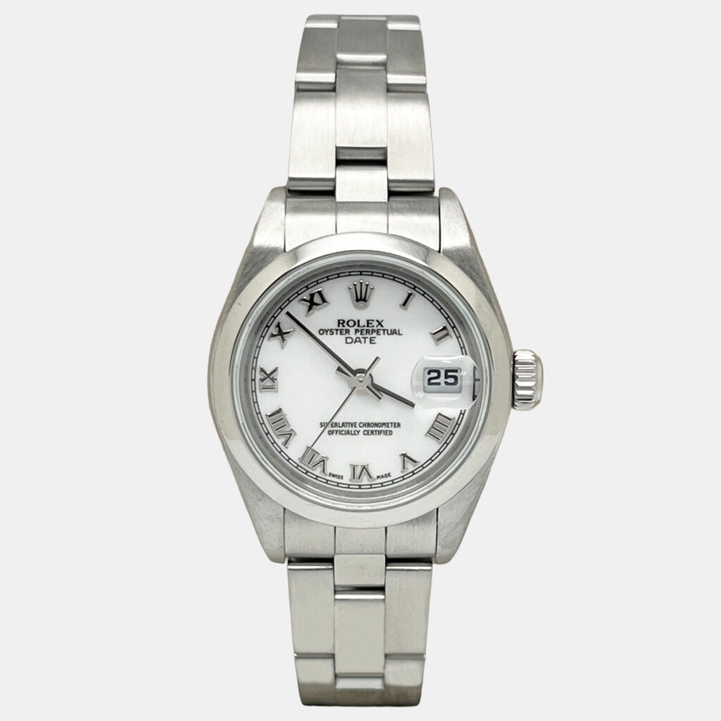 Rolex Date 79160 Automatic White Stainless Steel Women's Wristwatch 26 mm Rolex Date 79160 Automatic White Stainless Steel Women's Wristwatch 26 mm