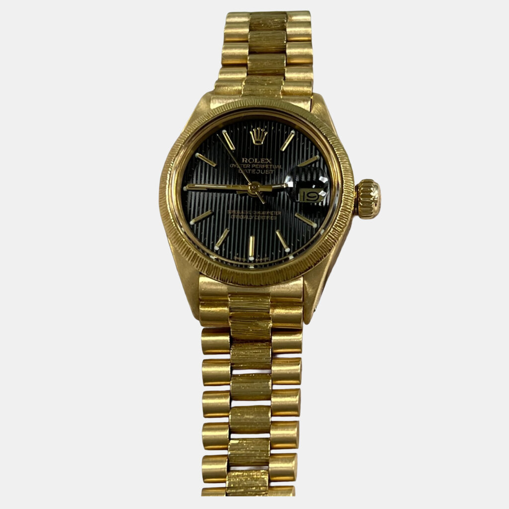 Rolex Datejust President 6917 Automatic Black 18K Yellow Gold Women's Wristwatch 26 mm Rolex Datejust President 6917 Automatic Black 18K Yellow Gold Women's Wristwatch 26 mm