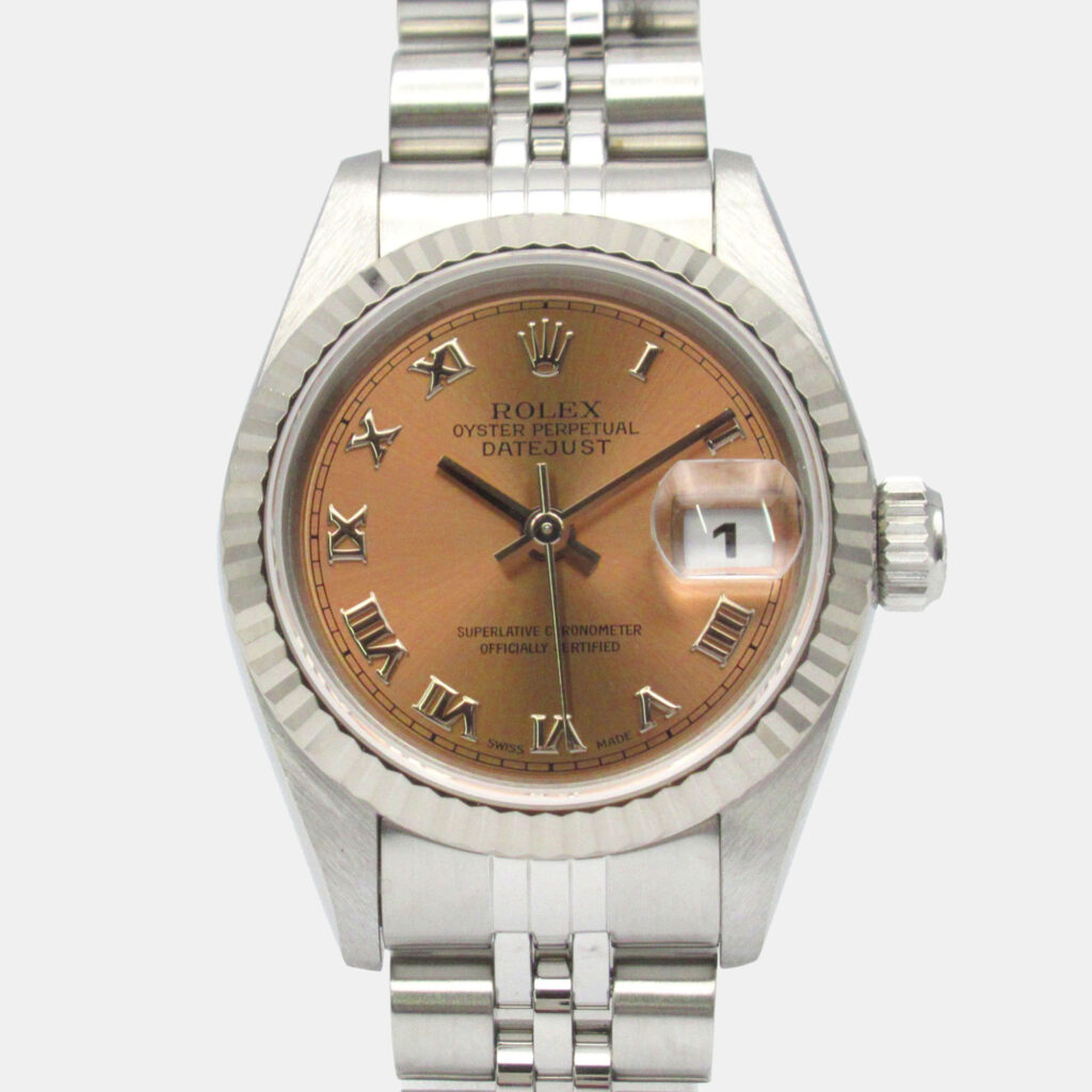 Rolex Datejust 69174 Automatic Pink 18k White Gold Stainless Steel Women's Wristwatch 26 mm Rolex Datejust 69174 Automatic Pink 18k White Gold Stainless Steel Women's Wristwatch 26 mm