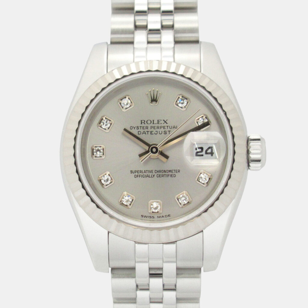 Rolex Datejust 179174 Automatic Silver 18k White Gold Diamond Women's Wristwatch 26 mm Rolex Datejust 179174 Automatic Silver 18k White Gold Diamond Women's Wristwatch 26 mm