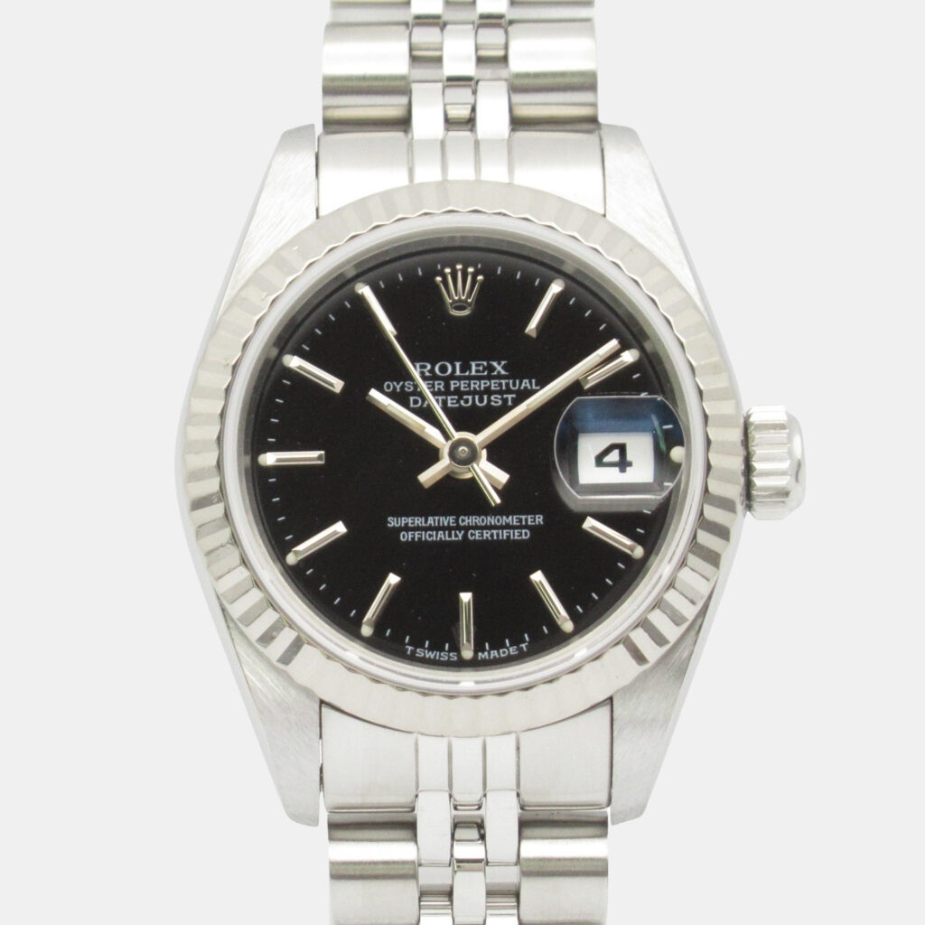 Rolex Datejust 69174 Automatic Black 18K White Gold Stainless Steel Women's Wristwatch 26 mm Rolex Datejust 69174 Automatic Black 18K White Gold Stainless Steel Women's Wristwatch 26 mm
