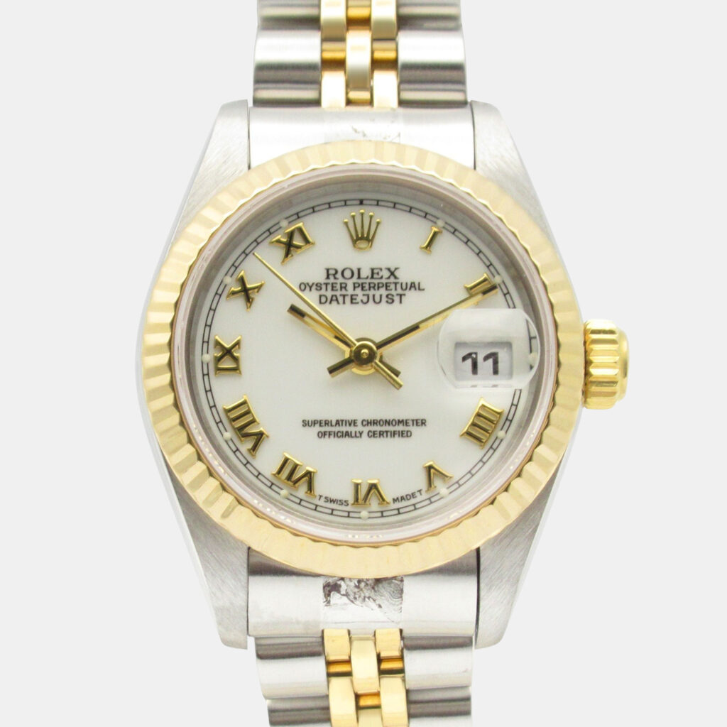 Rolex Datejust 69173 Automatic White 18k Yellow Gold Stainless Steel Women's Wristwatch 26 mm Rolex Datejust 69173 Automatic White 18k Yellow Gold Stainless Steel Women's Wristwatch 26 mm