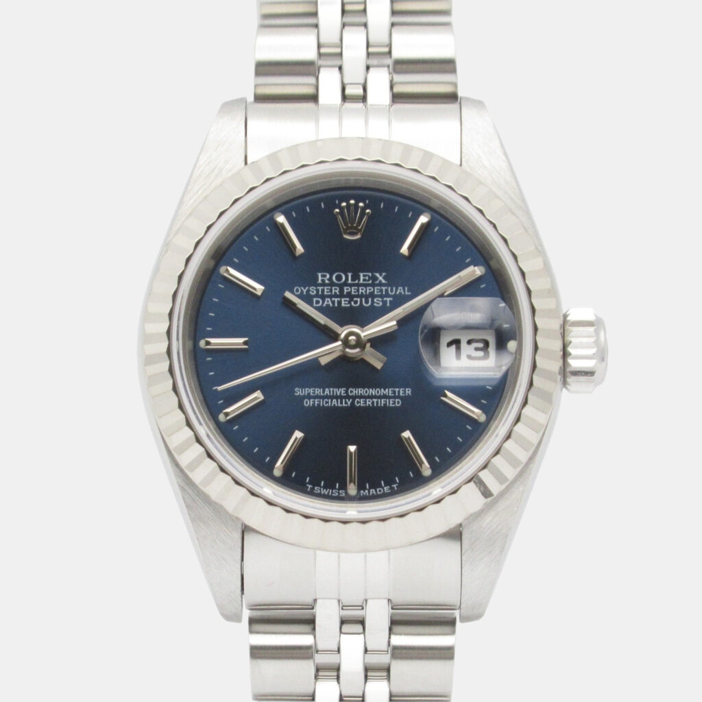 Rolex Datejust 79174 Automatic Blue 18k White Gold Stainless Steel Women's Wristwatch 26 mm Rolex Datejust 79174 Automatic Blue 18k White Gold Stainless Steel Women's Wristwatch 26 mm