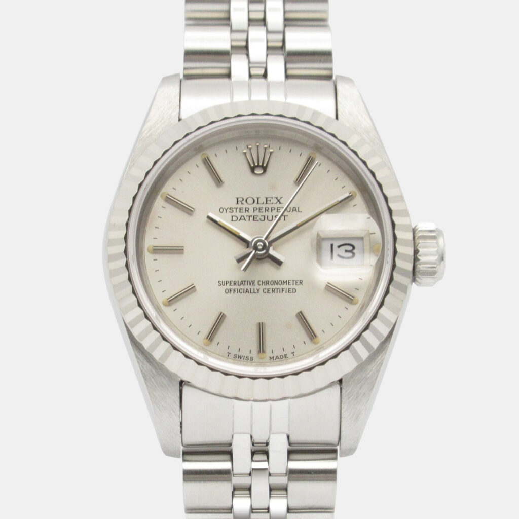 Rolex Datejust 69174 Automatic Silver 18k White Gold Stainless Steel Women's Wristwatch 25.5 mm Rolex Datejust 69174 Automatic Silver 18k White Gold Stainless Steel Women's Wristwatch 25.5 mm