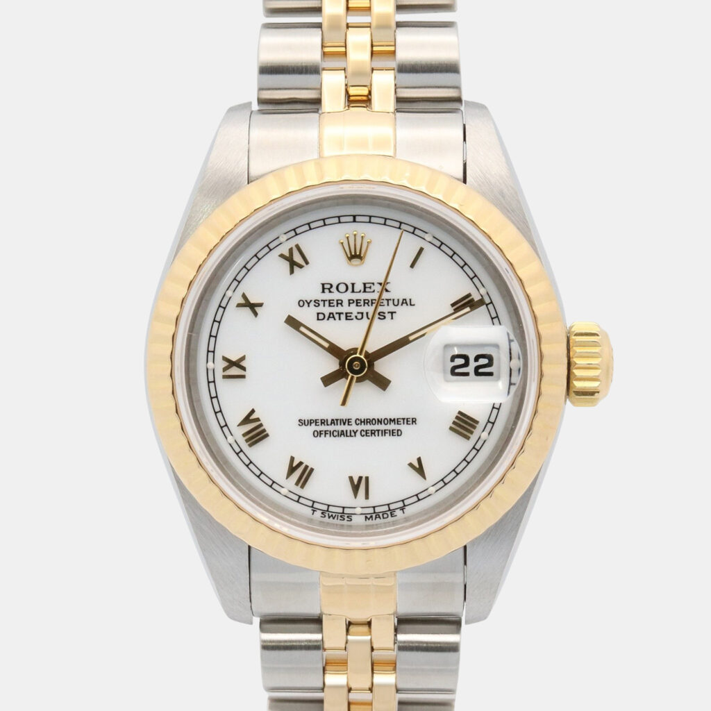 Rolex Datejust 69173 Automatic White 18k Yellow Gold Stainless Steel Women's Wristwatch 26 mm Rolex Datejust 69173 Automatic White 18k Yellow Gold Stainless Steel Women's Wristwatch 26 mm