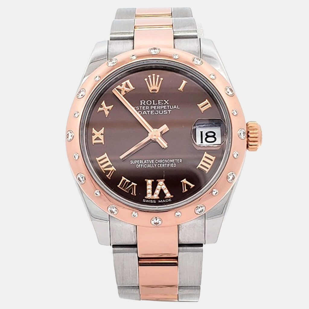 Rolex Datejust 178341 Automatic Diamond Chocolate 18k Rose Gold Stainless Steel Women's Wristwatch 31 mm Rolex Datejust 178341 Automatic Diamond Chocolate 18k Rose Gold Stainless Steel Women's Wristwatch 31 mm